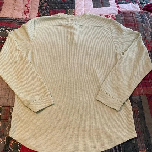 All in Motion Waffle Knit Henley - Light Green - Picture 4 of 4